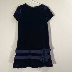 Florence Eiseman Navy Blue Velvet Party Holiday‎ Dress Formal Girls Size 6x